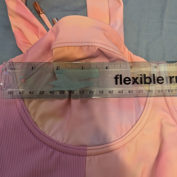 POPFLEX Pink and Orange One Piece Swimsuit - Picture 2 of 4